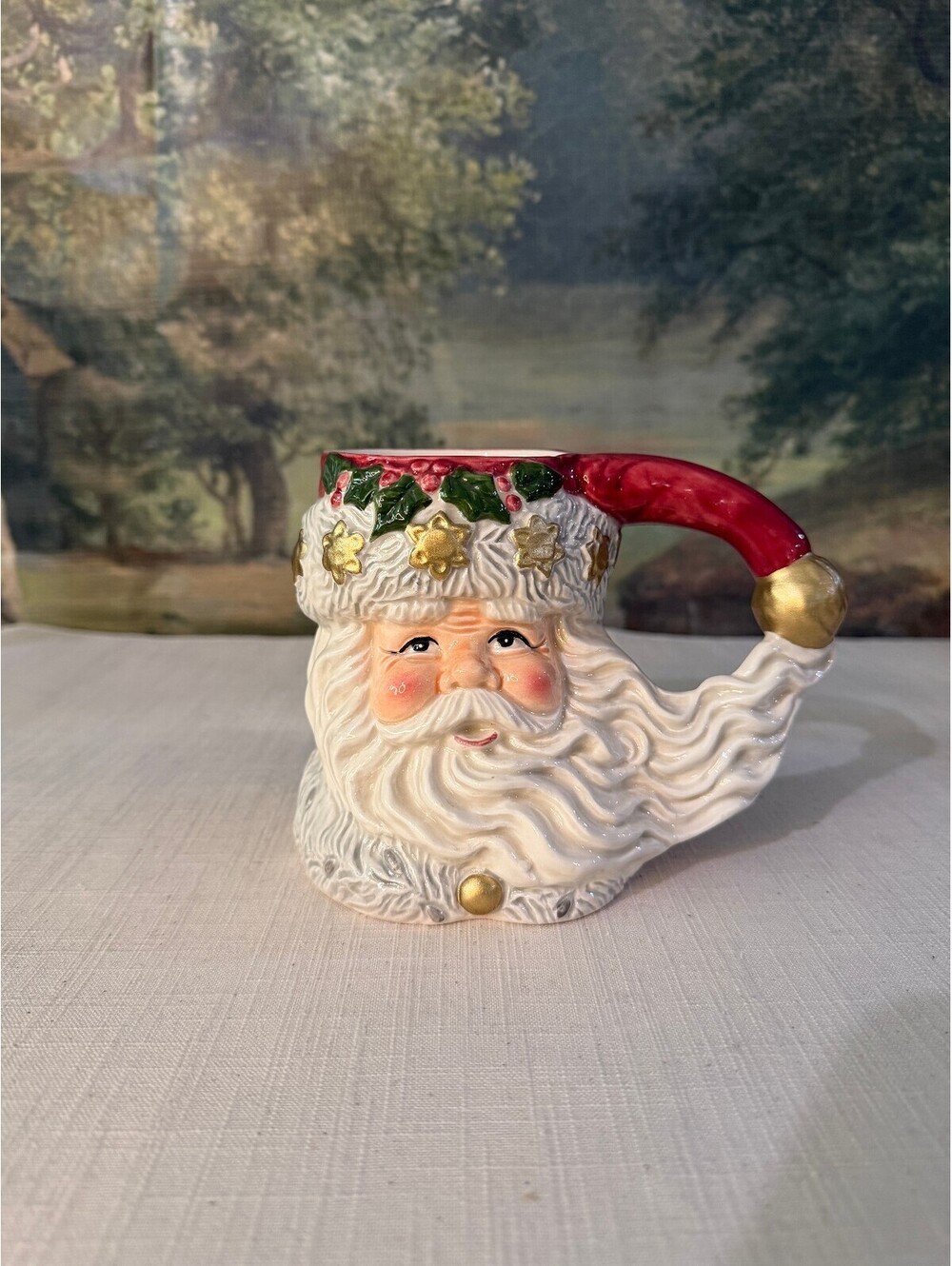 Santa Claus Ceramic Planter Cachepot